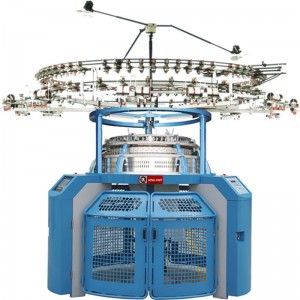 Singeltröja med hög hastighet Helt datoriserad Jacquard Orizio cirkulär stickmaskin